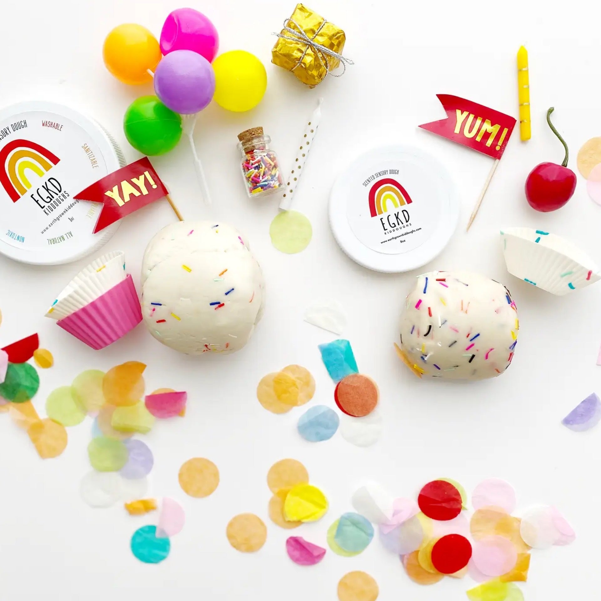 Celebration (Confetti Sprinkle) Play Dough Kit Peaches and Tortilla